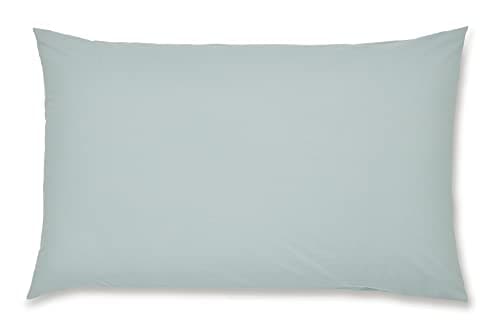 Image of Catherine Lansfield Easy Iron Percale Standard Pillowcase Pair Duck Egg Blue