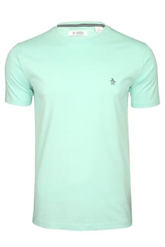 Image of Original Pengun Men's Small Embroidered Logo T-Shirt, Blue Tint, XL