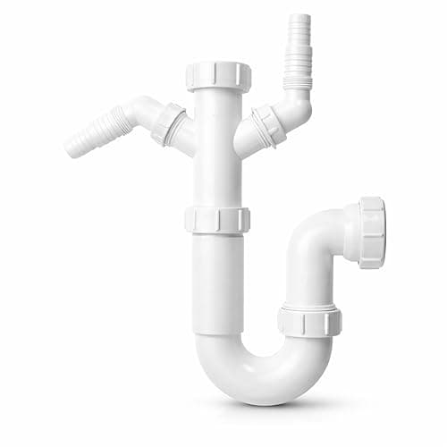 Image of MaKe Washing Machine Trap with Seal & 2 Spigots 40mm x 75mm