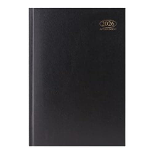 Image of 1ABOVE 2026 Premium Quality A4 Day to Page Appointment Diary |Hardback Casebound DAP Year Planner for Appointments- for Home and Office Use (BLACK)