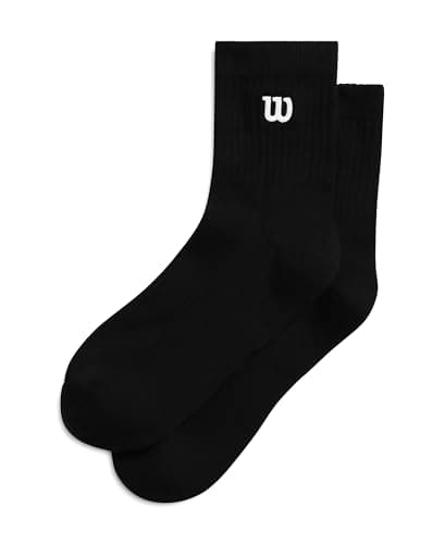 Image of Wilson Quarter Top Socks, Made from Durable Fabric, Provide a Comfortable Fit, With Functional Features and a Stylish Design, Colour: Black, Size: S