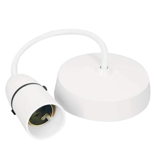 Image of HUBIBUBI Light Fittings Ceilings 6 In (150mm) Pendant Light Fitting Bulb Holder Ceiling Light Fitting Lamp Holder for Kitchen Living Bedroom Lightings (Celing Holder White, 6 inch)