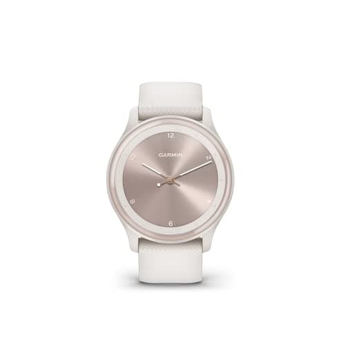 Image of Garmin [Renewed] vívomove Sport, 40mm Hybrid Smartwatch with Health and Fitness functions, Hidden Touchscreen Display and up to 5 days battery life, Ivory (Renewed)