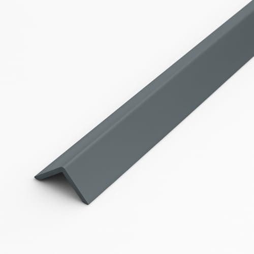 Image of Anthracite Grey 1 Metre UPVC Plastic Rigid Angle 10 x 10mm Corner Cover Trim 90 Degree