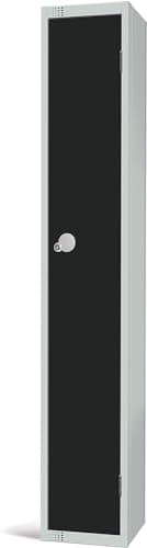 Image of Safe Industrial Single Door Compartment Locker Made With Durable & Reinforced Steel - For School, Work & Gym Two Keys For Easy Access - 1800mm H x 300mm W x 300mm D - MID Grey