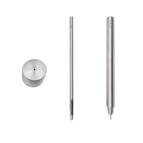 Image of YiiSeeJo Eyelet Hole Punch Die Tool 1.5mm Grommet Setter Hollow Punch with Base and Ram for Leather Craft Clothing Handbag Fabric Curtain DIY