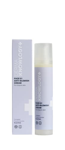Image of DermaKnowlogy FACE51 Moisturising Face Cream for Blemished Skin & Clogged Pores Moisturises & Reduces Impurities Allergy Sufferers Certified Without Perfume & Vegan 50 ml