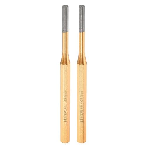 Image of sourcing map 2pcs Pin Punch 6mm(1/4") 150mm Length Metric Non-marring Alloy Steel Cylindrical Alignment Punch Drive Pin Tools for Automotive Watch Repair Jewelry Craft