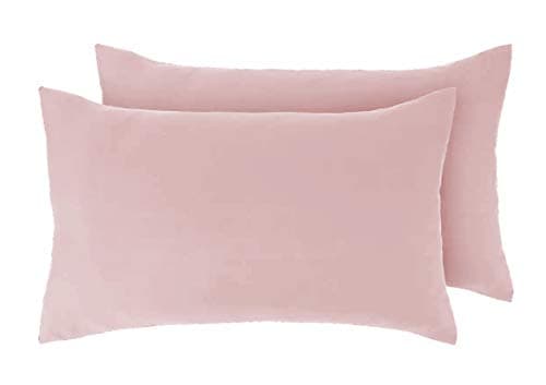 Image of Beldora Pair of Pillowcases 2 Pack Pillow Cases Covers Anti-Allergy Anti-Bacterial Super Soft Touch Brushed Microfibre (Pink)