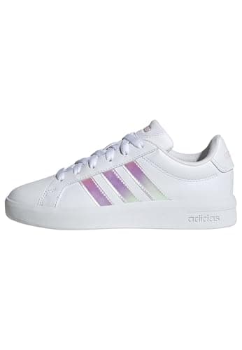 Image of adidas Unisex Kids Grand Court 3.0 Shoes Junior, FTWR White/Iridescent/Almost Pink, 6 UK