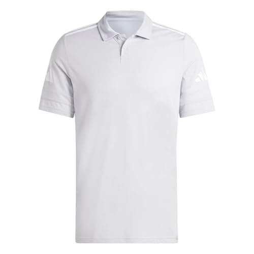 Image of adidas Men's SQUADRA25 Cotton Polo, Team Light Grey/White, XL