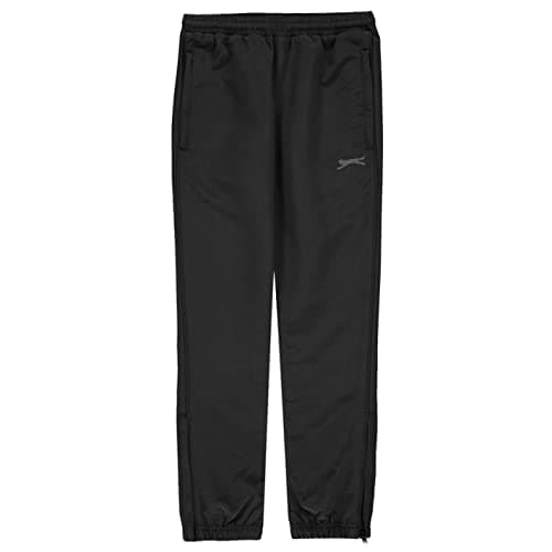 Image of Slazenger Kids Open Hem Woven Pants Junior Boys Sport Running Exercising Bottoms Black 11-12 (LB)