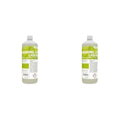 Image of 2Work Washing Up Liquid Concentrate Lemon Fragrance 1 Litre 2W04589 (Pack of 2)