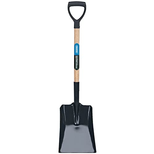 Image of Draper 1060 x 320 mm Carbon Steel Square Mouth Builders Shovel | Hardwood Shaft Hand Tool | Heavy-Duty Gardening Shovel | Multifunctional Digger | Y-dee shapped Handle |10904