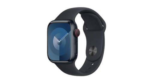 Image of Apple Watch Series 9 (GPS + Cellular, 41 MM) Midnight Aluminium Case with Midnight Sports Band, M/L (Renewed)