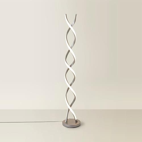 Image of ValueLights | Infinity Matte Grey Double Twist Integrated LED Floor Lamp | Floor Lamps, Home Décor & Improvement Essential