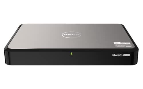 Image of QNAP HS-264-8G Silent and lightweight home NAS for multimedia playback and streaming with dual HDMI 2.0 4K output