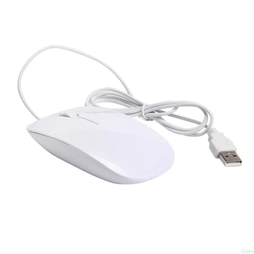 Image of USB 3.0 Wired Slim Optical Mouse, 2.4GHz 3-Button 1600 DPI Ultra Slim For Computer, Windows PC, Desktop, Laptop Gaming Accessories (Simple Mice, White)