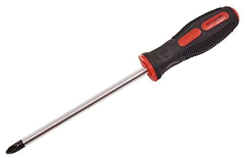 Image of Amtech No.3 Phillips 15 cm Screwdriver, Chrome Vanadium Steel with Magnetised Tip and Soft-Grip Handle for Durable, Comfortable Operation