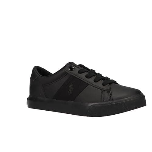 Image of POLO RALPH LAUREN Unisex-Child Geoff Ii Sneaker, Black, 12.5 Little Kid