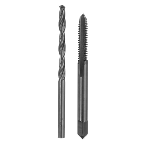Image of sourcing map Tap and Drill Bit Set, 1pcs 3/16-24 UNC Straight Flute Thread Screw Taps & 1pcs 3.7mm Twist Drill Bits, Black Oxide HSS-6542 Tapping Threading Tool Kit