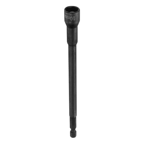 Image of sourcing map Hex Nut Driver Drill Bit 10mm Metric 6-Point Socket 1/4" Hex Shank Magnetic Setter CR-V Steel Bolt Sockets for Power Drills Impact Drivers, 5.91" (150mm) Long