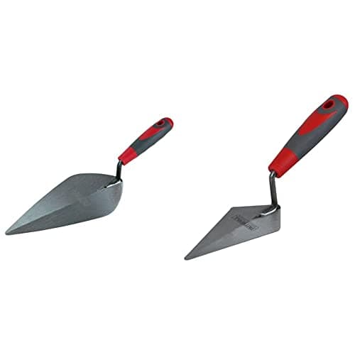 Image of Faithfull FAISGTB10L Soft-Grip Brick Trowel London 250mm (10in) & FAISGTPT6 Soft-Grip Pointing Trowel 150mm (6in)