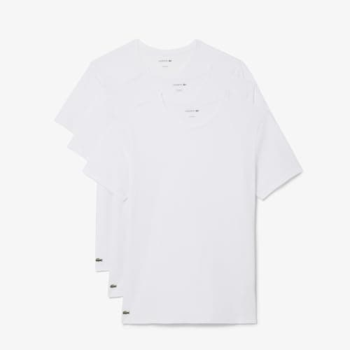 Image of Lacoste 3 pack t-shirt in white