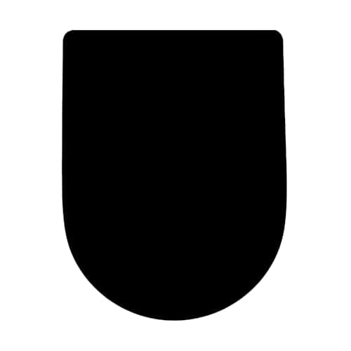 Image of AQUALONA® Premium Thermoplastic Toilet Seat Soft Close Hardwearing Seat with Two Button Hinge Release D Shaped Easy to Clean Simple Installation Top and Bottom Fittings (Black - D Shape)