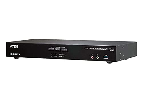 Image of ATEN CS1842 2-Port True 4K HDMI Dual-View KVM Switch with Audio & USB 3.0 Hub