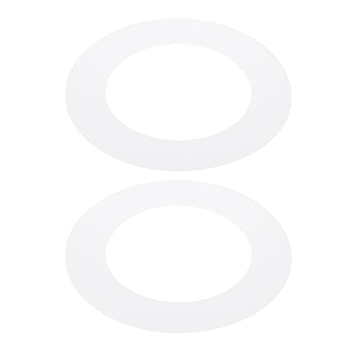 Image of PATIKIL 3.2" ID 4.9" OD Plastic Trim Ring, 2 Pcs Ceiling Light Goof Rings Matte Circular Light Cover Lighting Fixture for Ceiling Wall Recessed Can Downlights, Translucent Matte White