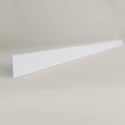 Image of Top Worktops Compact Laminate Upstand Worktop 3050mm x 75 × 12mm – Absolute White Finish, Slim Waterproof Solid Core Surface, Heat and Scratch Resistant, Easy DIY Installation