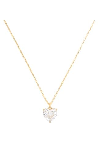 Image of Kate Spade New York April Heart Pendant, Clear/Gold