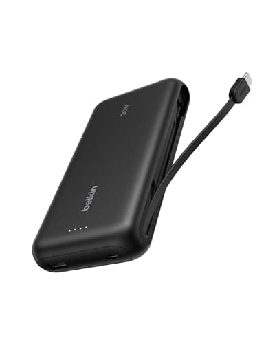 Image of Belkin Gaming Power Bank 30W with Integrated USB-C Cable 20,000mAh - Fast Charging USB-C PD, Portable Charger for Nintendo Switch 2, iPhone 16, iPad Pro, Galaxy S25, & More - Black