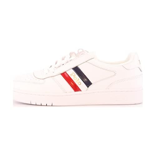 Image of Ralph Lauren Polo Polo Men Shoes Sneakers Polo Sport Polo Court Low Top Lace 809877674, White, 8 UK