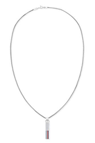 Image of Tommy Hilfiger Jewelry Men's Pendant Necklace in Stainless Steel with an Engraved Plaque - 2790314