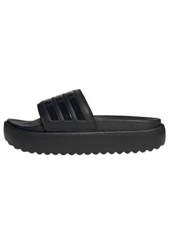 Image of adidas Women's Adilette Platform Slides, Core Black/Core Black/Core Black, 5 UK