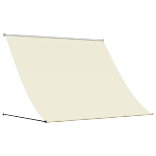 Image of vidaXL Retractable Awning Cream - 200x150 cm UV-Resistant Fabric & Steel Frame, Pull Rope Design, Perfect for Patio/Balcony