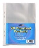 Image of (1) Tiger A5 strong transparent poly punched pockets x 20 sleeves/wallets