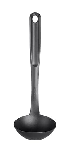 Image of GastroMax Soup Ladle 27 cm Dark Grey Nylon BPA Free Kitchen Utensil - Suitable for Non-Stick cookware