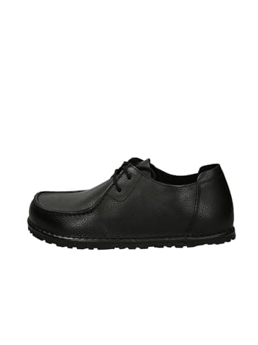 Image of Birkenstock Utti Lace Mens Moccasin Style Deep Footbed Lace Shoes, Black, 8 UK