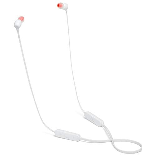 Image of JBL Tune 115 BT Wireless Bluetooth Headphones with 3-Button Control and Magnetic Cable Management, White