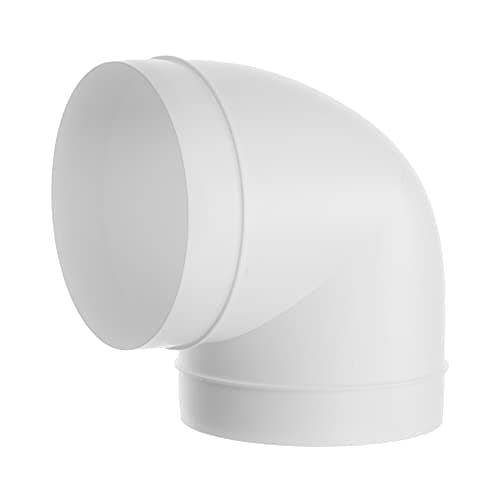 Image of 90 Degree 6 Inch / 150mm Plastic Elbow - Bend Connect Ducting Pipe, Duct or Hose - Straight or Flexible - Ventilation Connector Round Joint Tube