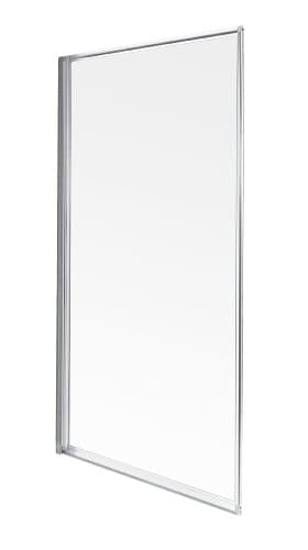 Image of Aqualux 750mm Framed Bath Screen White/ Clear