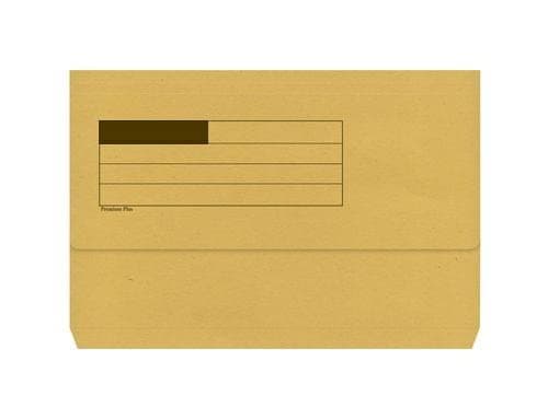 Image of Foolscap Document Wallets 285gsm, Assorted Colours, Pack of 50 Folders (Yellow)