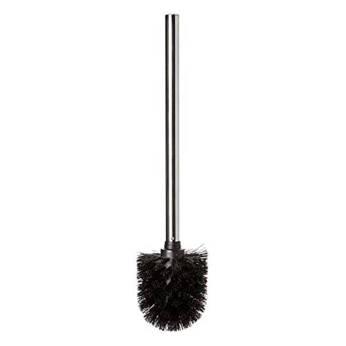 Image of Tatay Stainless Steel Toilet Brush Handle, Black Brush, Stainless Steel Handle, Made in Spain. BPA free. Measures 8 x 8 x 35 cm, 4438901