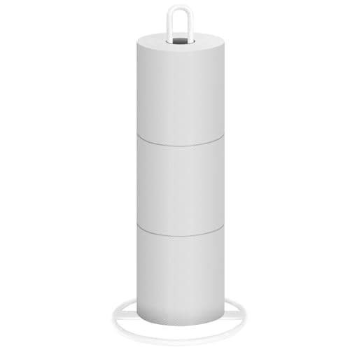 Image of Toilet Paper Holder Stand, OBODING, White Freestanding Toilet Paper Holder for Storing 3 Rolls of Toilet Papers (White)