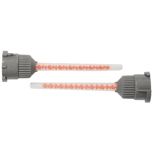 Image of CosmoMix Helical Static Mixer Nozzle Tube Tip, K-System Connection for 4:1/10:1 Mixing Ratio, 2.9 Inches, 16 Elements, 40 Pieces Epoxy Mixing Nozzle Tip, Static Mixer for AB Adhesive Gun Mixer