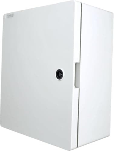 Image of RoadEu – IP65 Weatherproof Junction Box 350x300x165mm – Lockable Electrical Enclosure with Mounting Plate and DIN Rail – Wall-Mounted Empty Box for Outdoor & Industrial Use