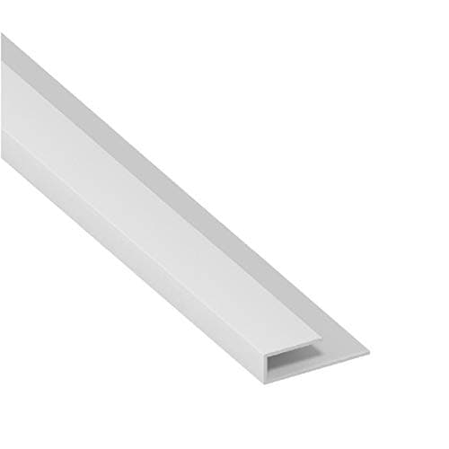 Image of 10 x White Start/J Trim 2.5 Metres for UPVC Plastic Soffit & Cladding Boards